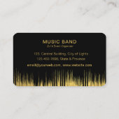 DJ's Music Instruments Event Organizer Gold Visitekaartje (Achterkant)