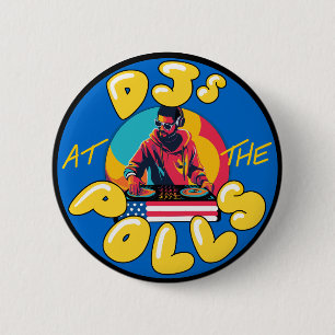 DJ's op de Polls-knop Ronde Button 5,7 Cm