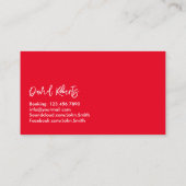 DJs Professional Sound Wave Bold Red Visitekaartje (Achterkant)