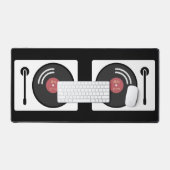 DJ's Tourne-disque & Vinyl Record Desk Mat (Clavier et souris)