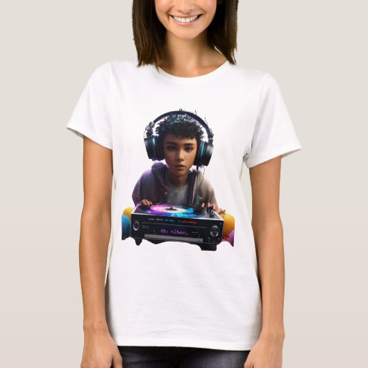 DJ's Vision: De pols van de dansvloer T-shirt (Voorkant)