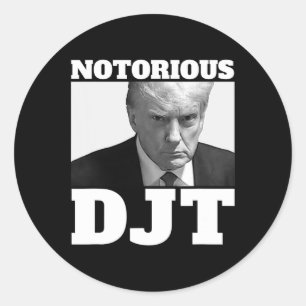 DJT President Trump 2024 Trump Mugshot Ronde Sticker