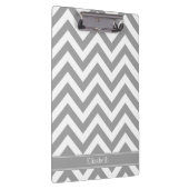 Dk Gray White LG Chevron Dk Gray Name Monogram Klembord (Rechts)