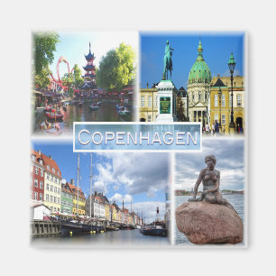 DK Kopenhagen - Tivoli Garden - Amalienborg County Magneet