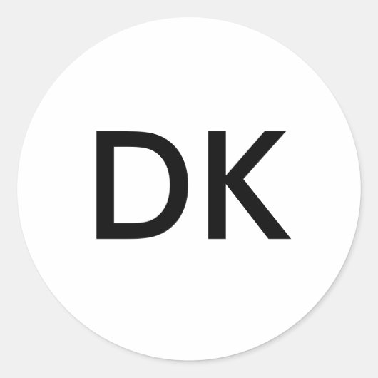 DK RONDE STICKER (Voorkant)