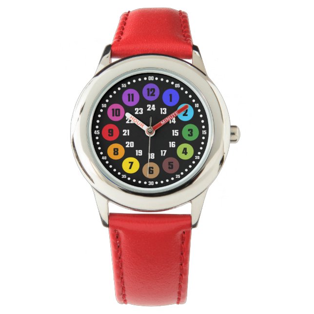 DKF24iRBW-M005M-Au Lernuhr Schulanfangsgeschenk Horloge (Voorkant)