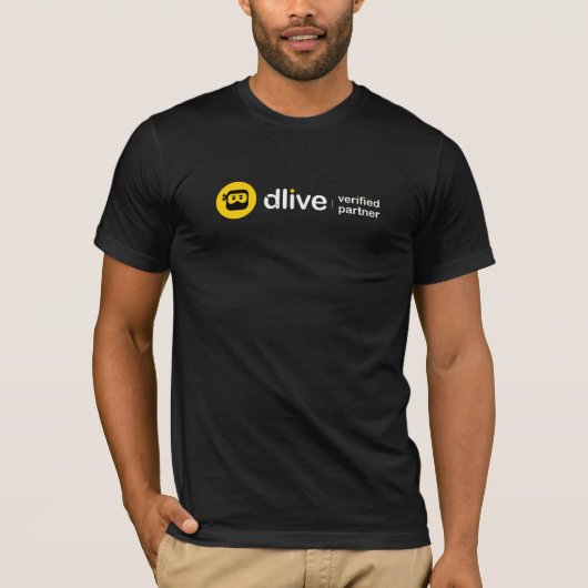 DLive a vérifié le T-shirt d'associé (Devant)