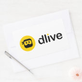 DLive Black Logo Stickers (Envelop)