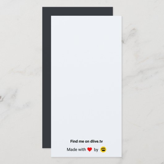 DLive - Hartelijk dank - Kaart (Voorkant / Achterkant)