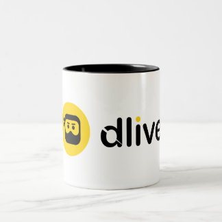 DLive-Logo Tweekleurige Koffiemok