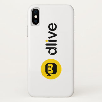 DLive zwarte volledige Logo-telefoondraagtassen iPhone X Hoesje