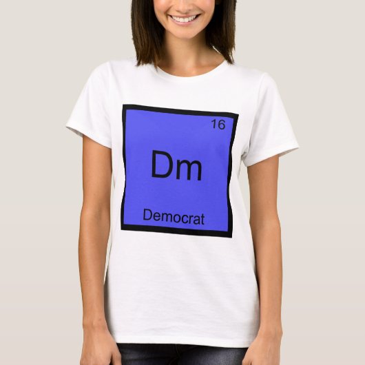 Dm - Démocrate T-shirt drôle avec symbole de chimi (Devant)