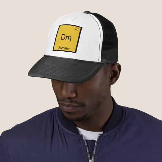 Dm - Drummer Funny Chemistry Element Symbol T-shir Trucker Pet (In situ)