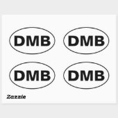 DMB Initialen Ovale Sticker (Vel)