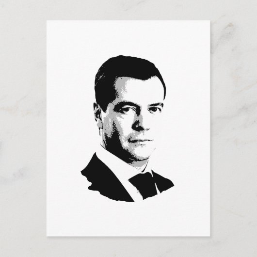 Dmitriy Medvedev Briefkaart (Voorkant)