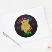 DMR. Firewise Owl Stickers & meer (zwart) (Envelop)