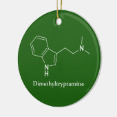 DMT Dimethyltryptamine Molecule Chemie Keramisch Ornament (Links)