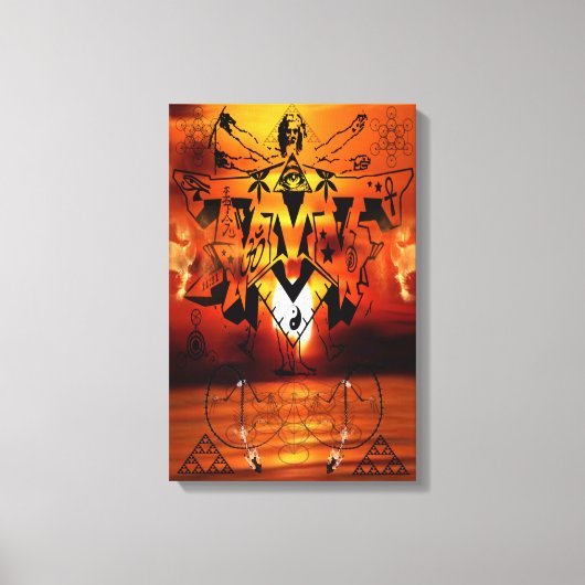 DMT SPIRITUELE GRAFFITI-CANVAS-ILLUMINATIE CANVAS AFDRUK (Voorkant)