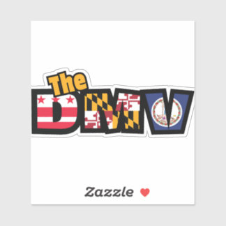 DMV DC Maryland Virginia Die Cut Decal Sticker