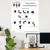DMVA1 Garde d'honneur face aux mouvements Affiche (Bureau à domicile)
