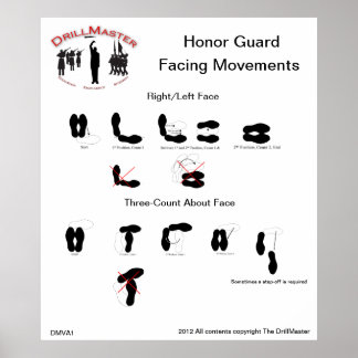 DMVA1 Garde d'honneur face aux mouvements Affiche
