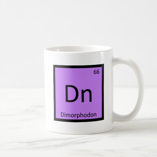 Dn - Dimorphodon Dinosaur Chemisch Symbool Koffiemok (Rechts)