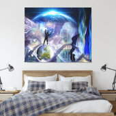 DNA-bewustmakingsontwerp Canvas Afdruk (Insitu (Slaapkamer))