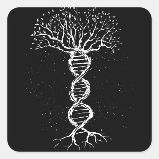 DNA Boom Vierkante Sticker (Voorkant)