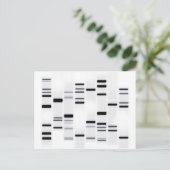 DNA-code Art Black op wit Briefkaart (Staand voorkant)