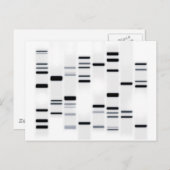 DNA-code Art Black op wit Briefkaart (Voorkant / Achterkant)