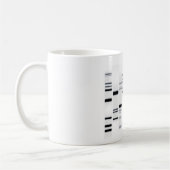 DNA-code Art Black op wit Koffiemok (Links)