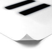 DNA-code Art Black op wit Poster (Hoek)