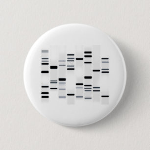 DNA-code Art Black op wit Ronde Button 5,7 Cm