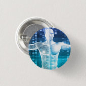 DNA-codering en genetische code als wetenschap Ronde Button 3,2 Cm (Voorkant /achterkant)