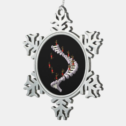 DNA: Darwins evolutie Tin Sneeuwvlok Ornament (Rechts)