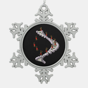 DNA: Darwins evolutie Tin Sneeuwvlok Ornament