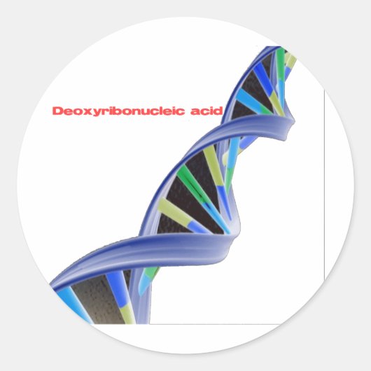 DNA - desoxyribonucleïnezuur Ronde Sticker (Voorkant)
