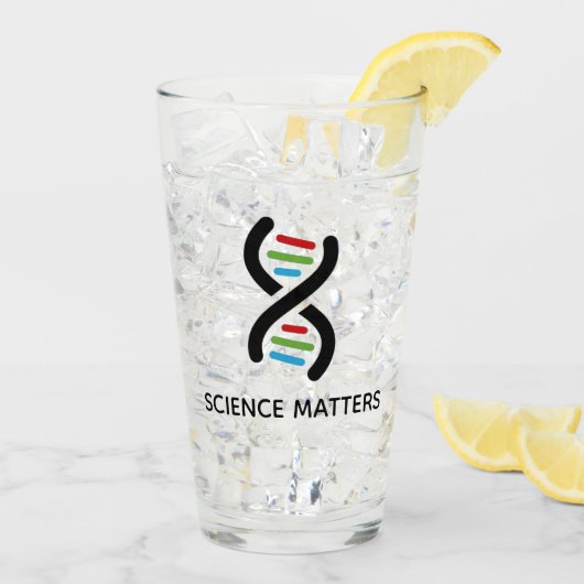 DNA Double Helix Design Drink glas (Achterkant ijs)