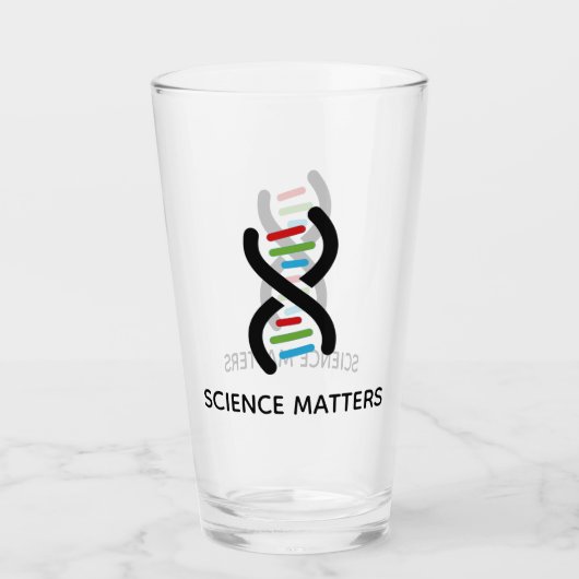 DNA Double Helix Design Drink glas (Voorkant)