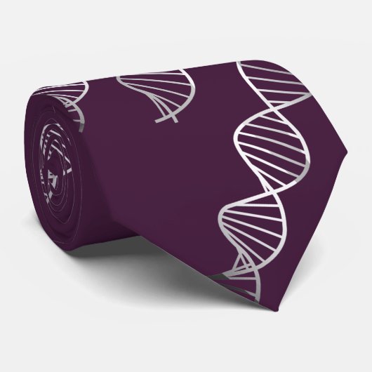 DNA Double Helix Grafisch Uw kleurenkeuze Stropdas (Opgerold)