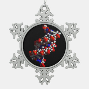 DNA Double Helix-model Tin Sneeuwvlok Ornament