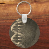 DNA Fingerprint  wetenschap Sleutelhanger (Voorkant)