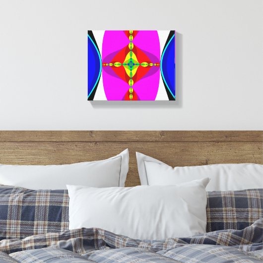 DNA - Fractal Art Canvas Afdruk (Insitu (Slaapkamer))