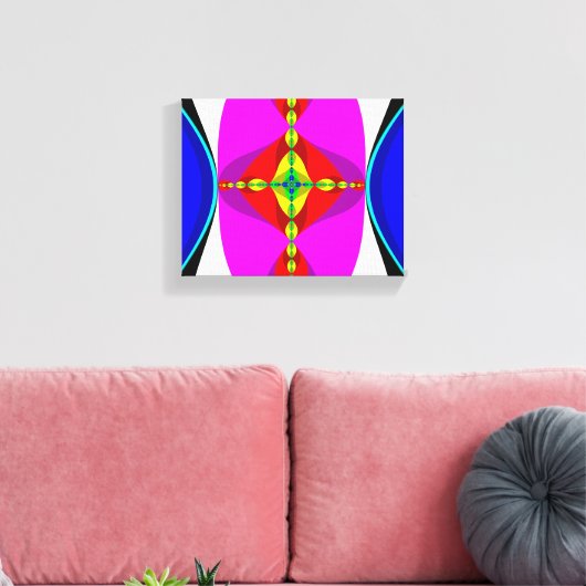 DNA - Fractal Art Canvas Afdruk (Insitu (Woonkamer))