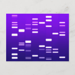 DNA-genetische code Paars Briefkaart