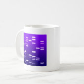 DNA-genetische code Paars Koffiemok (Voorkant links)