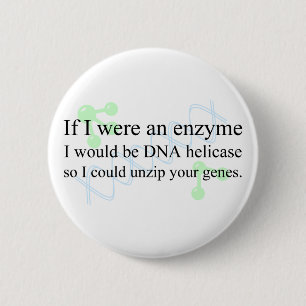 "DNA Helicase" Ronde Button 5,7 Cm