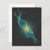 DNA-helix genetica Deoxyribonucleïnezuur Molecuul Briefkaart (Voorkant / Achterkant)