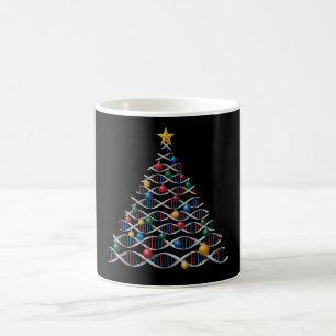 DNA-helix kerstboom biologie wetenschap leraar Koffiemok