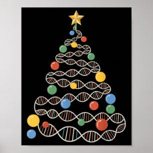 DNA Helix Kerstboom Wetenschapper Biologie Wetensc Poster